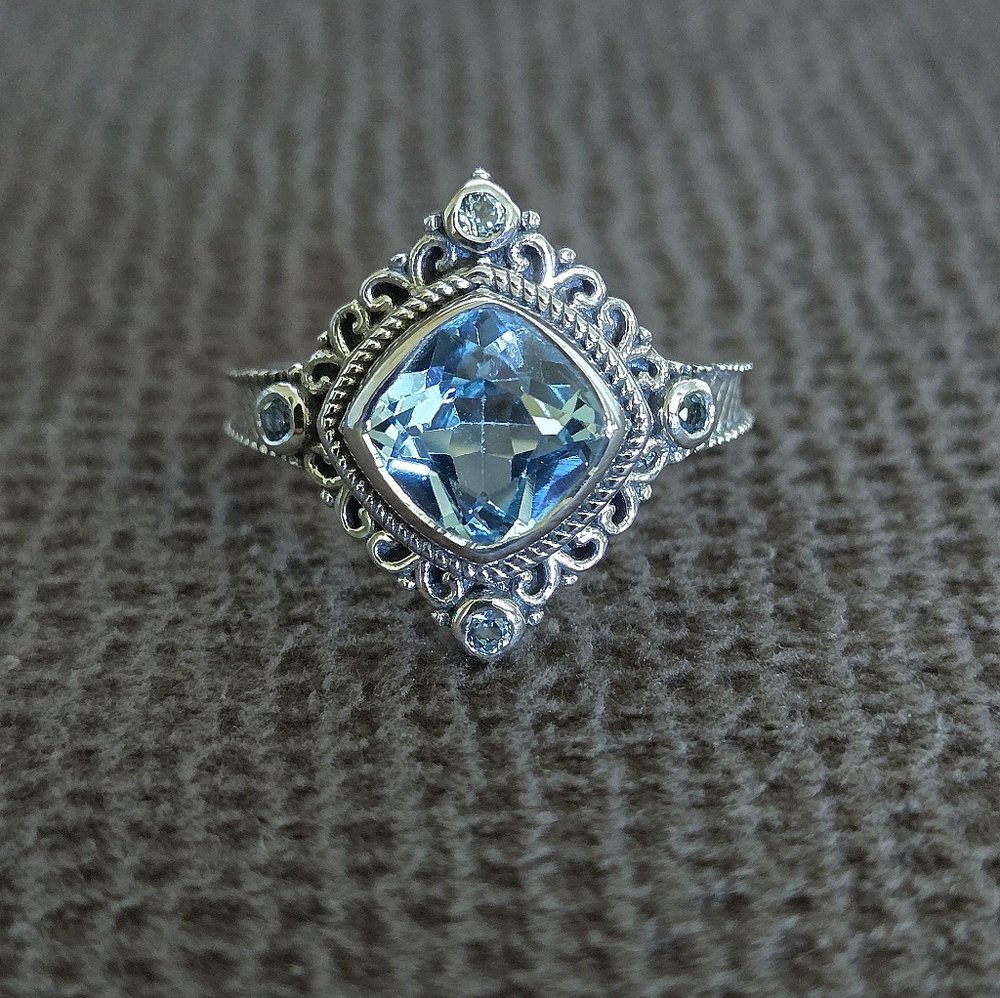 ✨️HP✨️ Shivam Blue🩵 Topaz Rhombus Ring💍 - NWT
